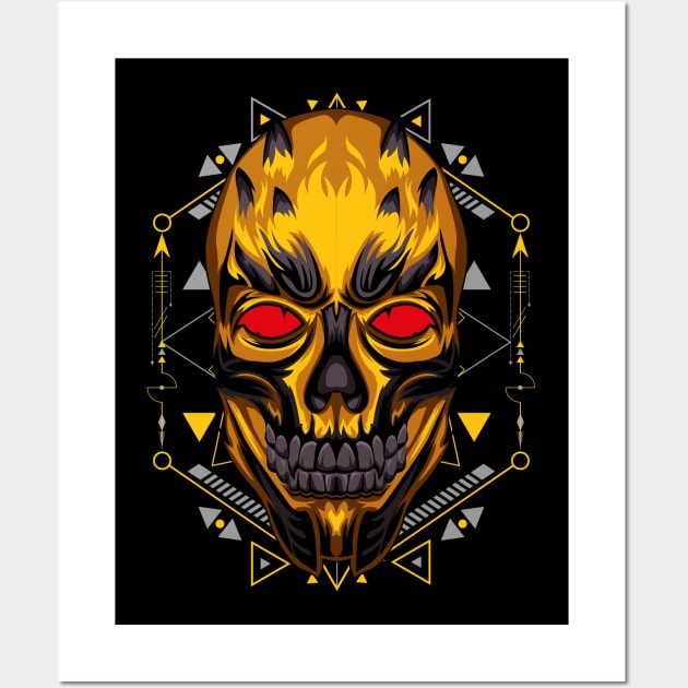 skull face mask Wall Art by SHINIGAMII